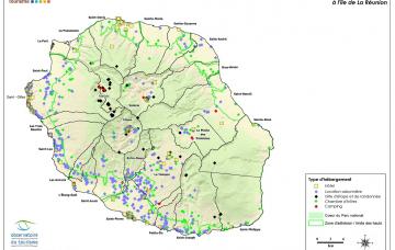 Cartographie des hébergements touristiques de La Réunion